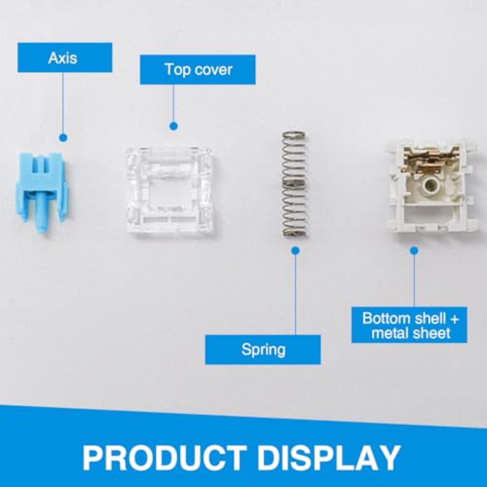 Keyboard Gaming Blue Switch - 108 sztuk przełączników mechanicznych do klawiatur,