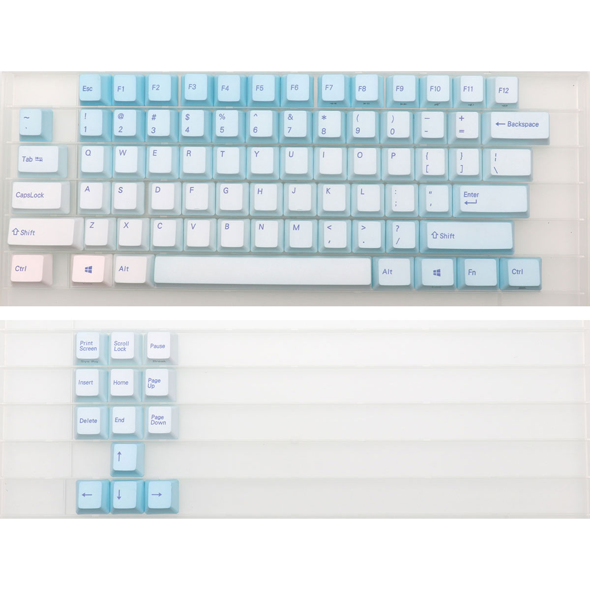 Keyboard Gaming Blue Switch - 87 Klawiszy Frost Blue Keycaps Profil