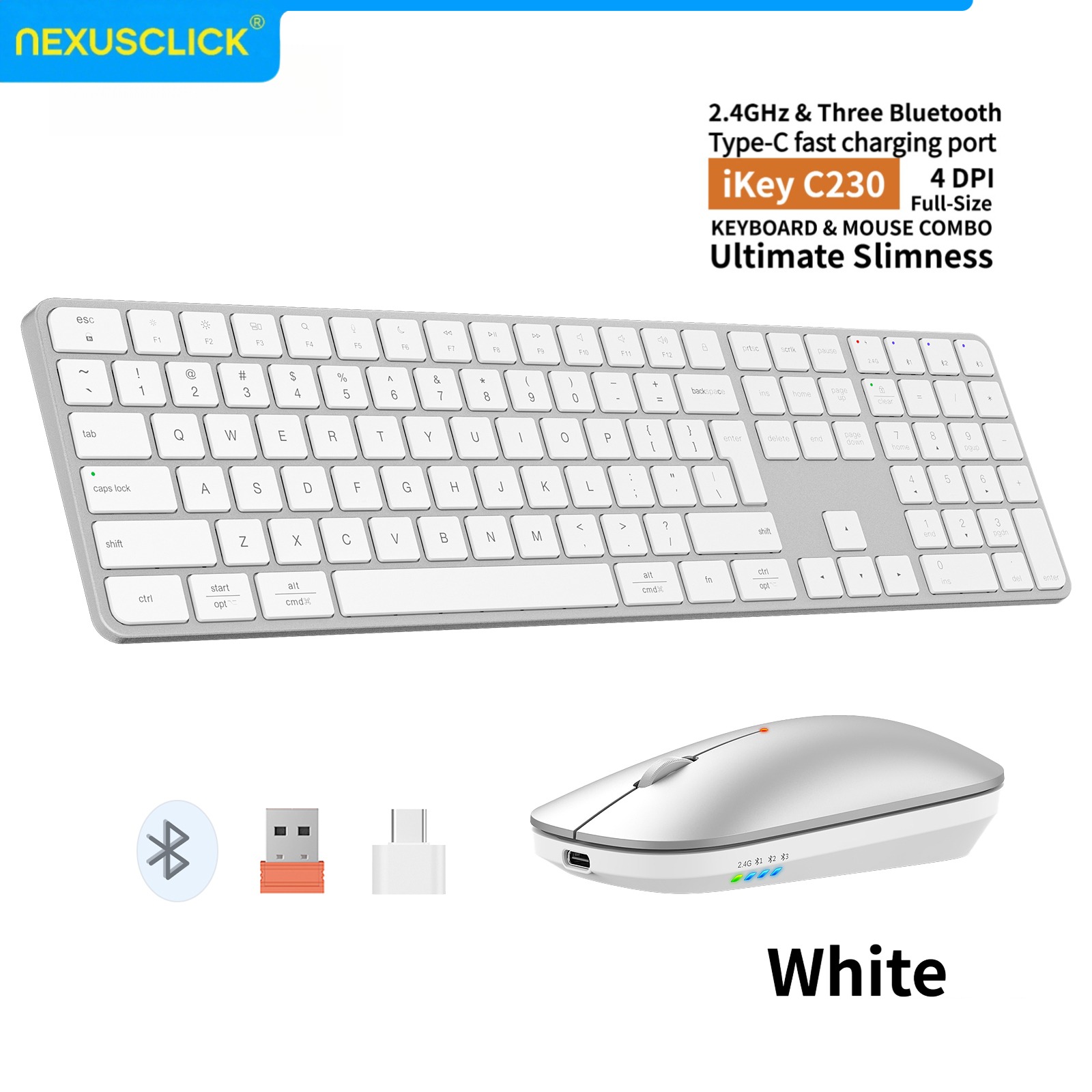 Gaming Keyboard Mouse Combo - Bezprzewodowy zestaw klawiatury i myszy NexusClick