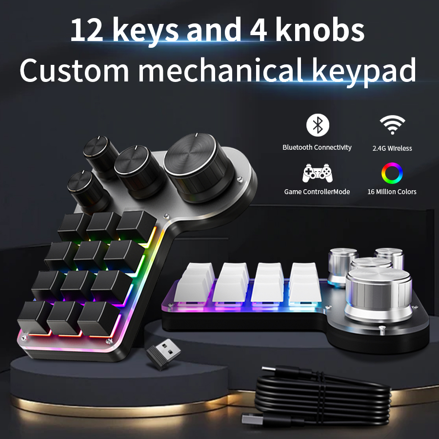 Gaming Keyboard Half - Klawiatura mechaniczna 3 tryby 12 klawiszy