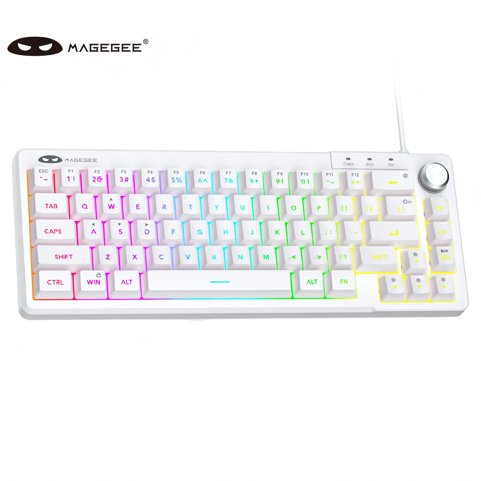Keyboard Gaming Blue Switch - MageGee TS68 Mini 60% Klawiatura Membranowa,