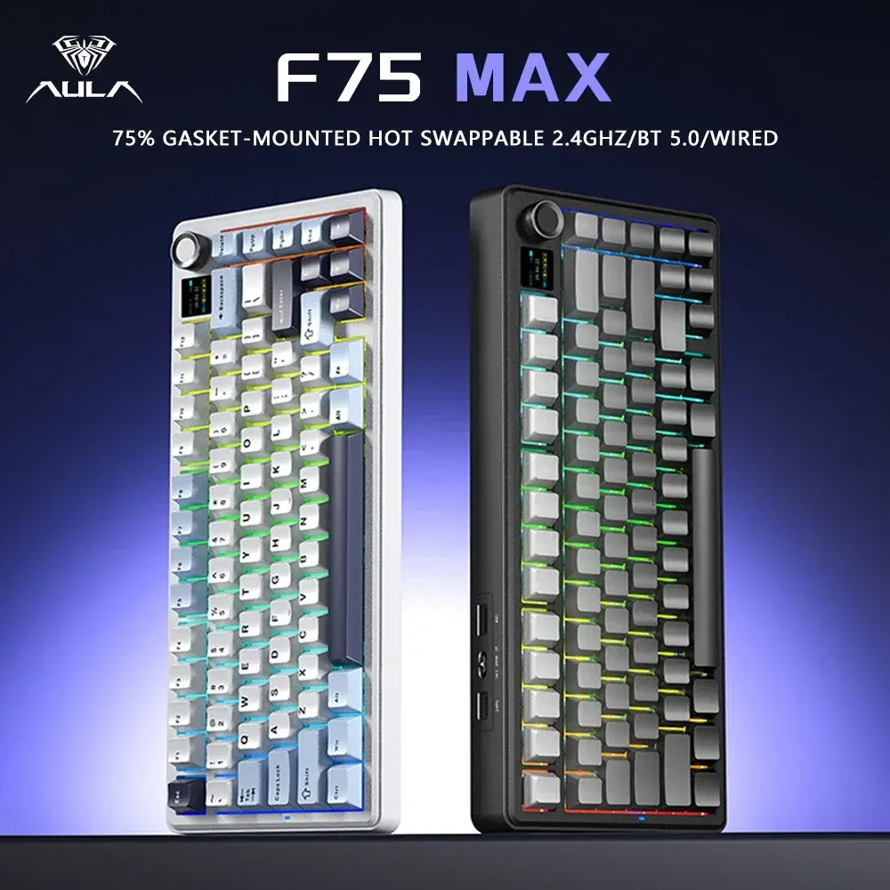 Gaming Keyboard Hot Swappable - Klawiatura mechaniczna do gier AULA F75MAX