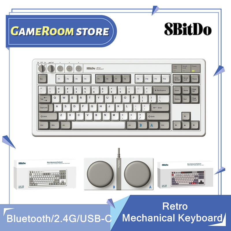 Gaming Keyboard Hot Swappable - Klawiatura mechaniczna 8Bitdo Retro, klawiatura do