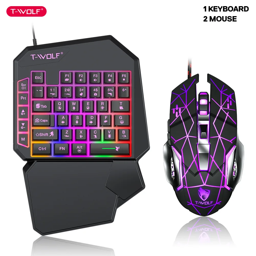 T-WOLF TF900 jednoręczny zesta – Gaming Keyboard Hand recenzja i cena