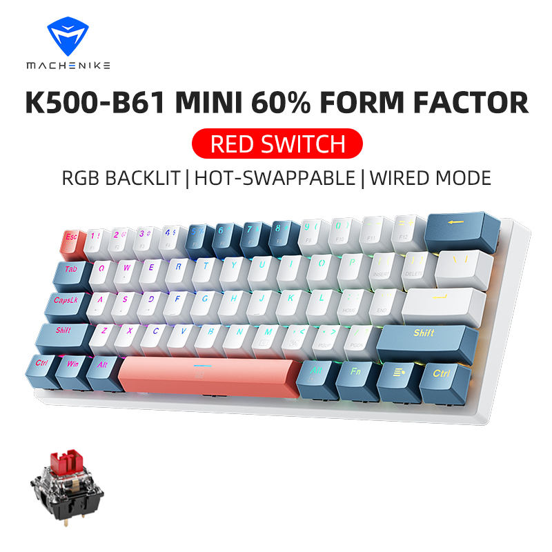 K500-B61 Machenike Mini Mechan – Gaming Keyboard Hot Swappable recenzja i cena