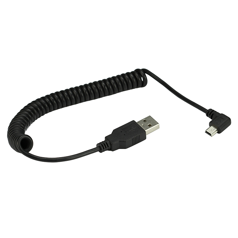 MINI USB 5Pin 90 stopni lewy l – Coiled Usb Cable recenzja i cena