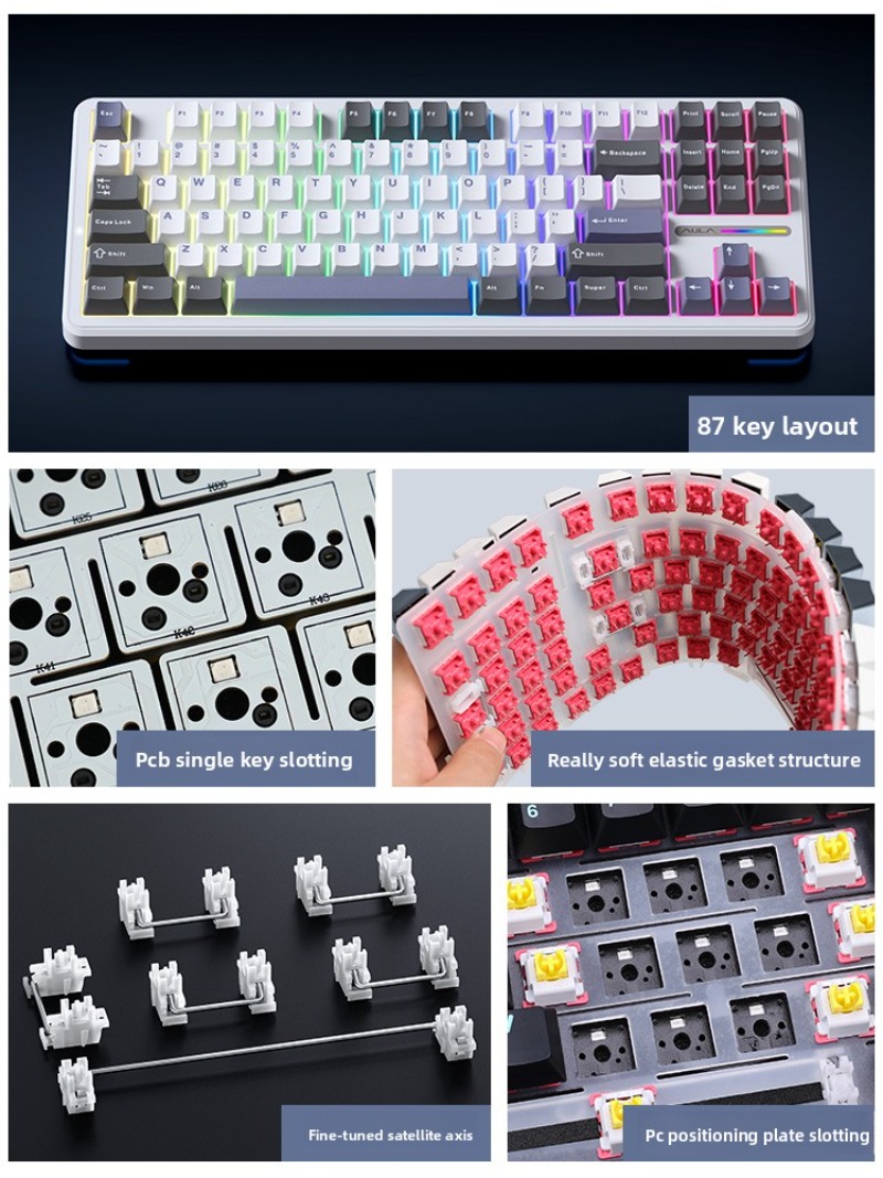 AULA F87 Pro Bezprzewodowa Kla – Gaming Keyboard Thocky recenzja i cena