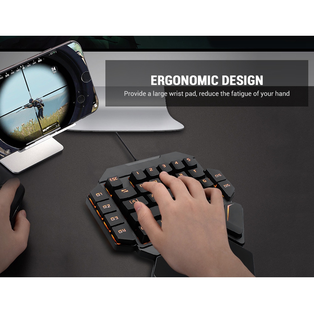 Klawiatura Blacklight Jednoręc – Gaming Keyboard Half recenzja i cena