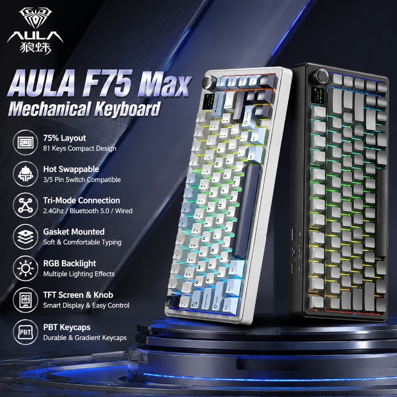 Klawiatura mechaniczna AULA F7 – Gaming Keyboard Mechanical recenzja i cena