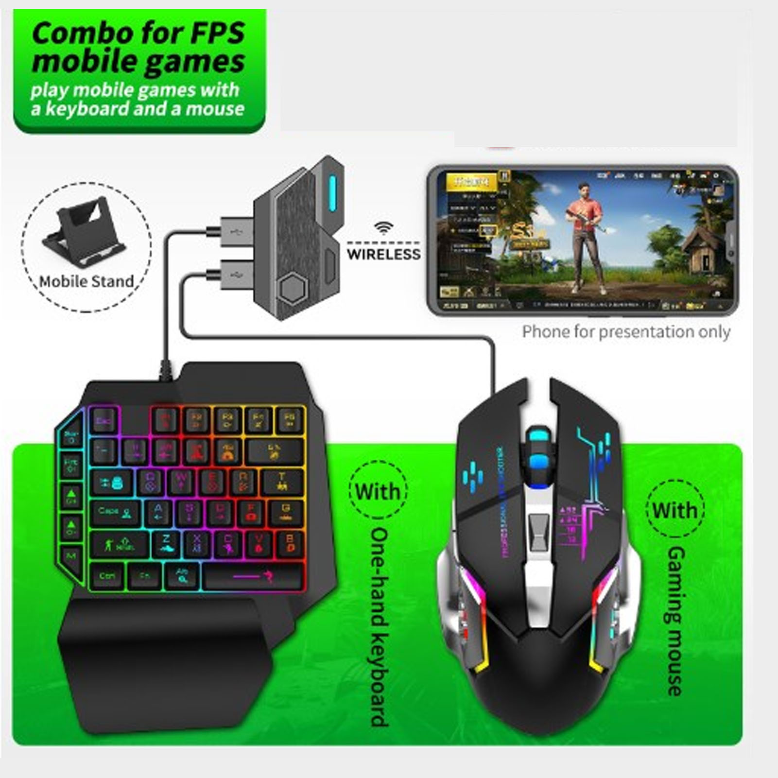 Zestaw do gier mobilnych: klaw – Gaming Keyboard Mouse Combo recenzja i cena