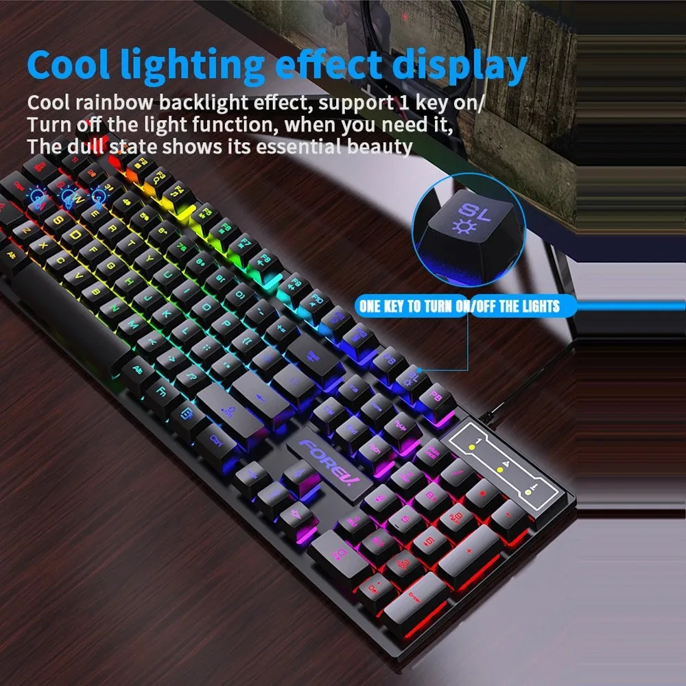 104-klawiszowa podświetlana me – Gaming Keyboard Half recenzja i cena