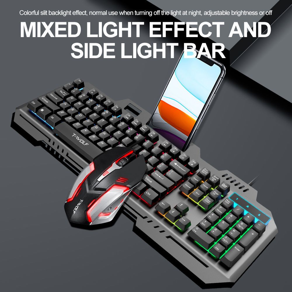 T WOLF TF600 Podświetlana prze – Gaming Keyboard Mouse Combo recenzja i cena