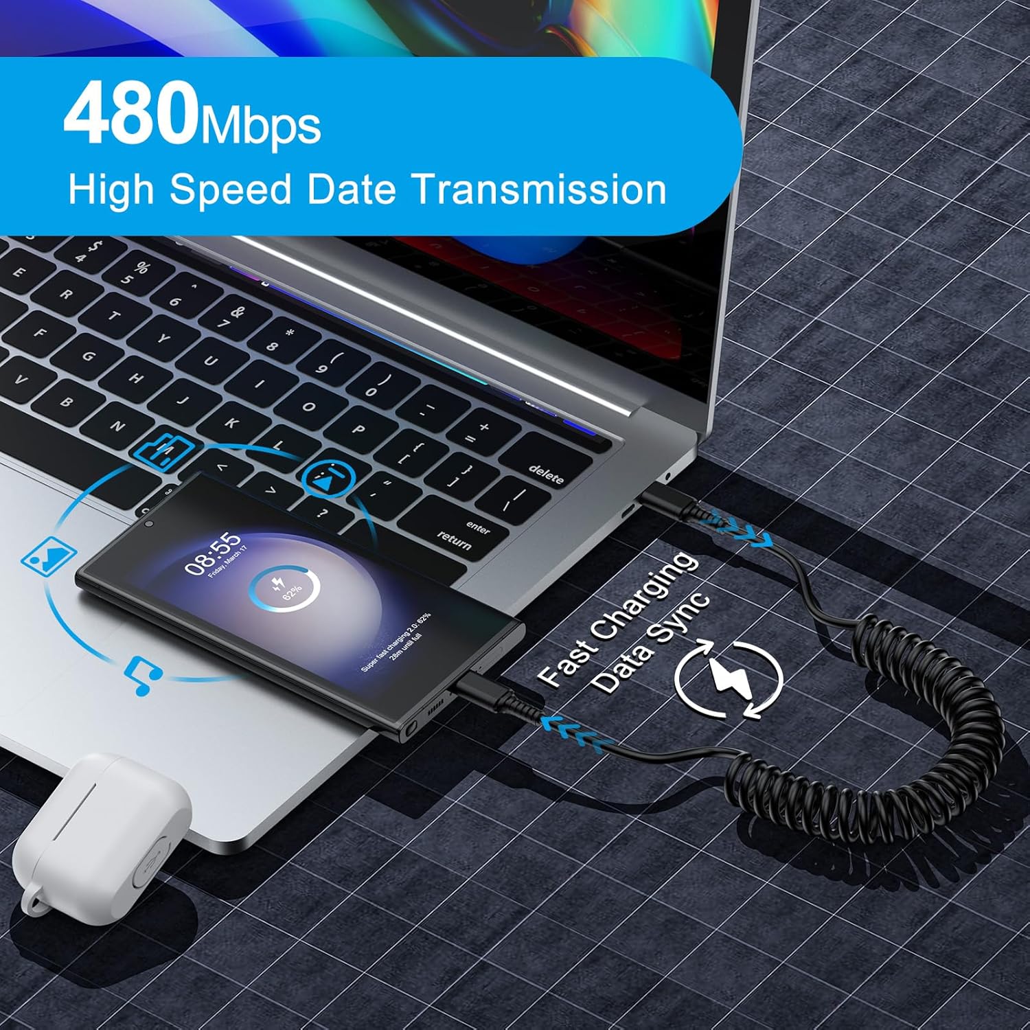 Kabel Android Auto USB C do US – Coiled Usb Cable recenzja i cena